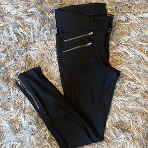 Express Black Jeggings with Zipper Details